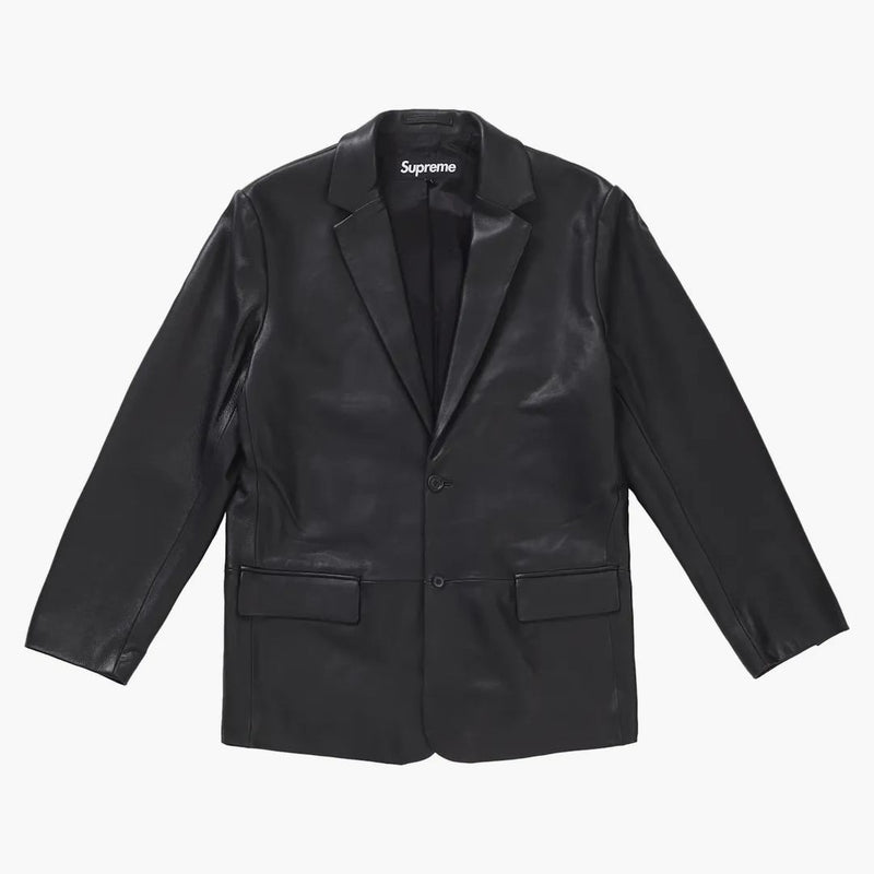 Högsta läder blazer svart