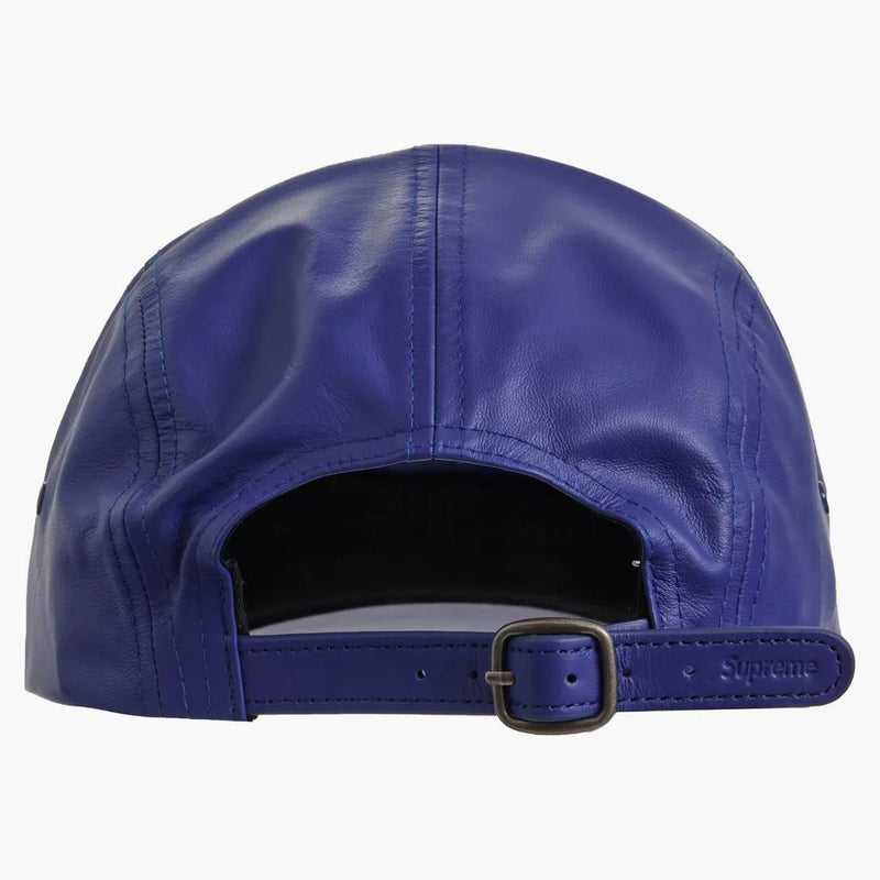 Supreme Leather Camp Cap (ss21) Royal