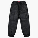 Najwyższe skórzane spodnie cargo czarne