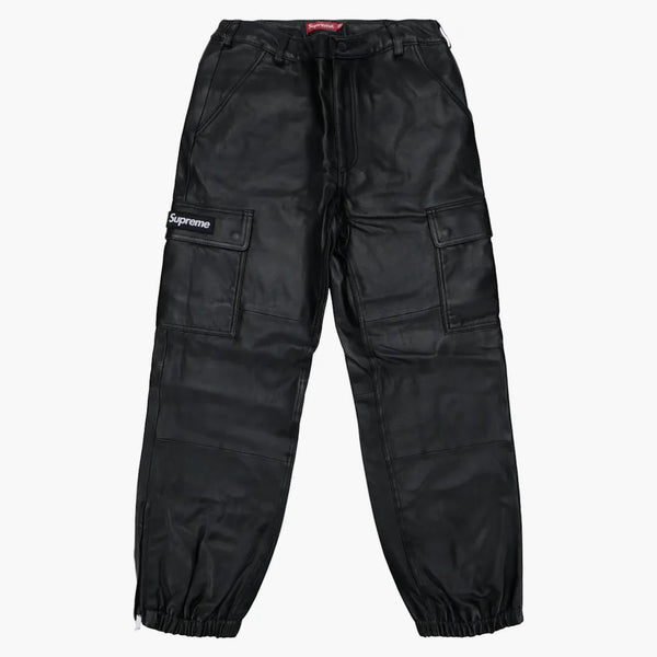 Supreme Leather Cargo Pants Black