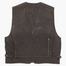 Supreme Leather Cargo Vest Brown