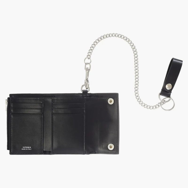 Supreme Leather Chain Wallet (fw25) Black