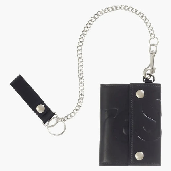 Supreme Leather Chain Wallet (fw25) Black