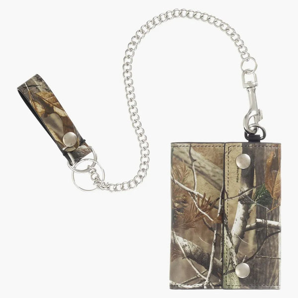 Supreme Leather Chain Wallet (fw25) Realtree Hardwoods Camo