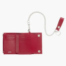 Supreme Leather Chain Wallet (fw25) Red