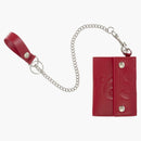 Supreme Leather Chain Wallet Red