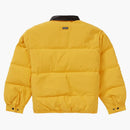 Supreme Leather Collar Puffy Jacket Yellow