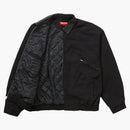 Supreme Leather Collar Utility Jacket Black