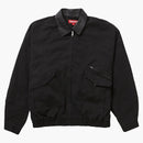 Supreme Leather Collar Utility Jacket Black