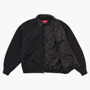 Supreme Leather Collar Utility Jacket FW24 Black