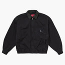 Supreme Leather Collar Utility Jacket FW24 Black