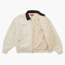 Supreme Leather Collar Utility Jacket FW24 Stone