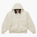 Supreme Leather Collar Utility Jacket FW24 Stone