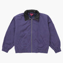 Supreme Leather Collar Utility Jacket (SS25) Blue Plaid