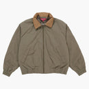 Supreme Leather Collar Utility Jacket (ss25) Olive