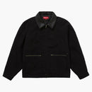 Supreme Leather Collar Work Jacket Black