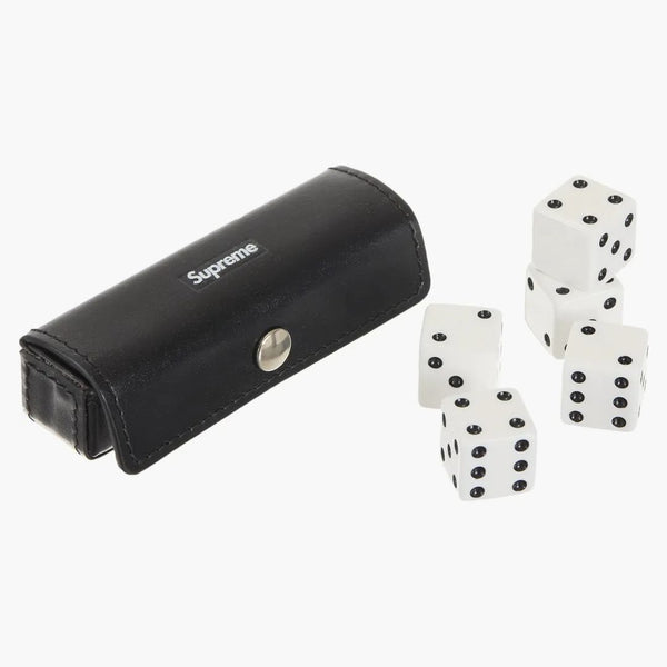 Supreme Leather Dice Set Black