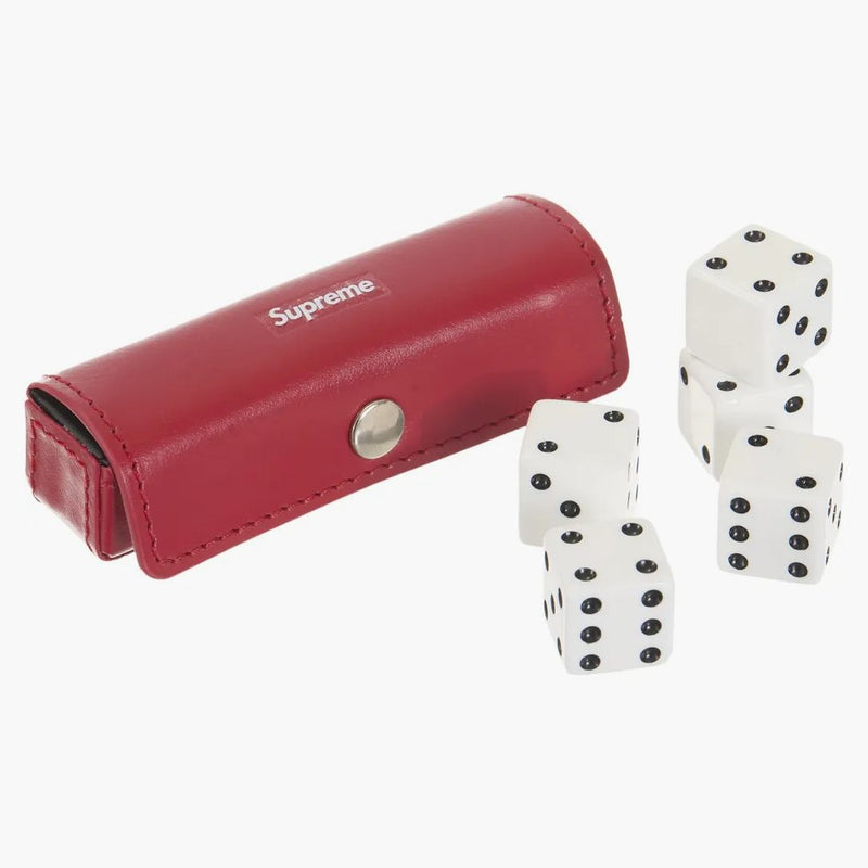 Supreme Leather Dice Set Red