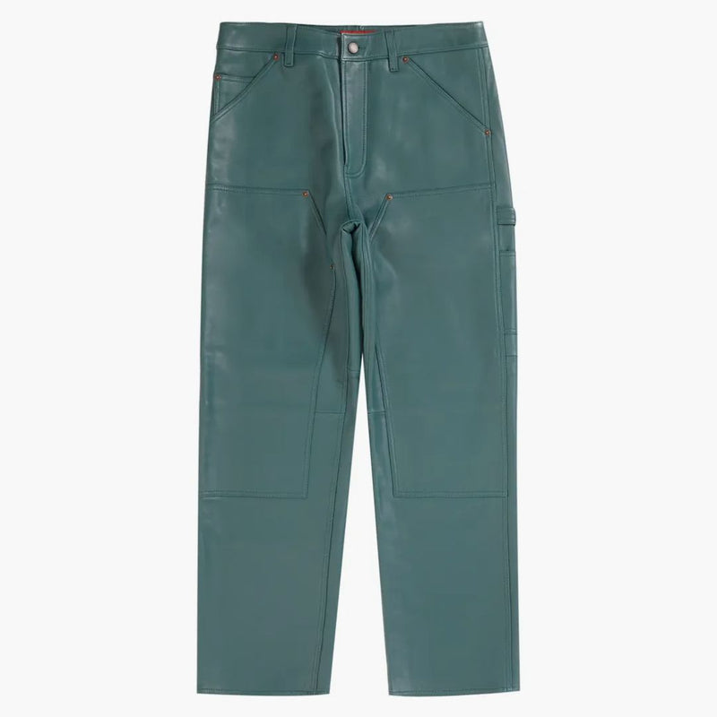 Nejvyšší kůže dvojitý malíř kolena Pant Dusty Teal