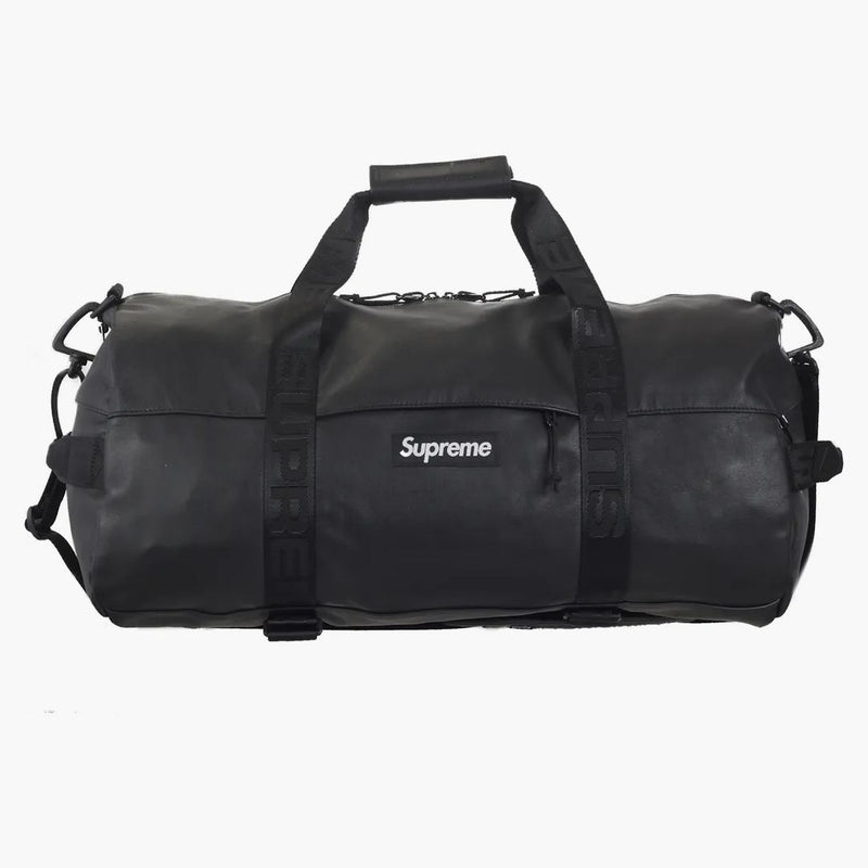 Leather Duffle Bag Black
