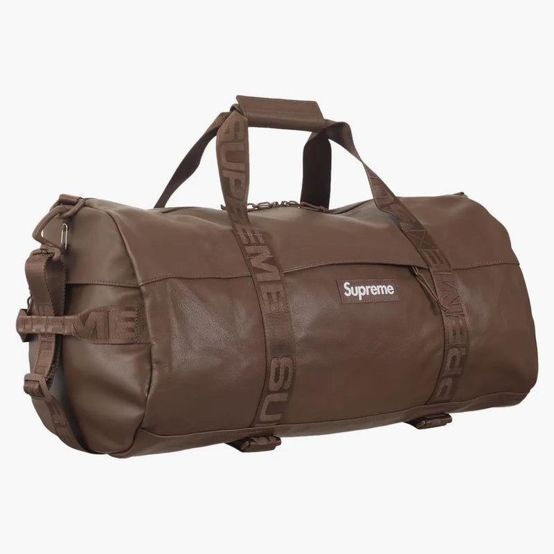 Leather Duffle Bag Brown