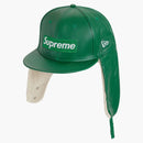 Supreme Leather Earflap Box Logo New Era Green