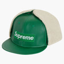 Supreme Leather Earflap Box Logo New Era Green