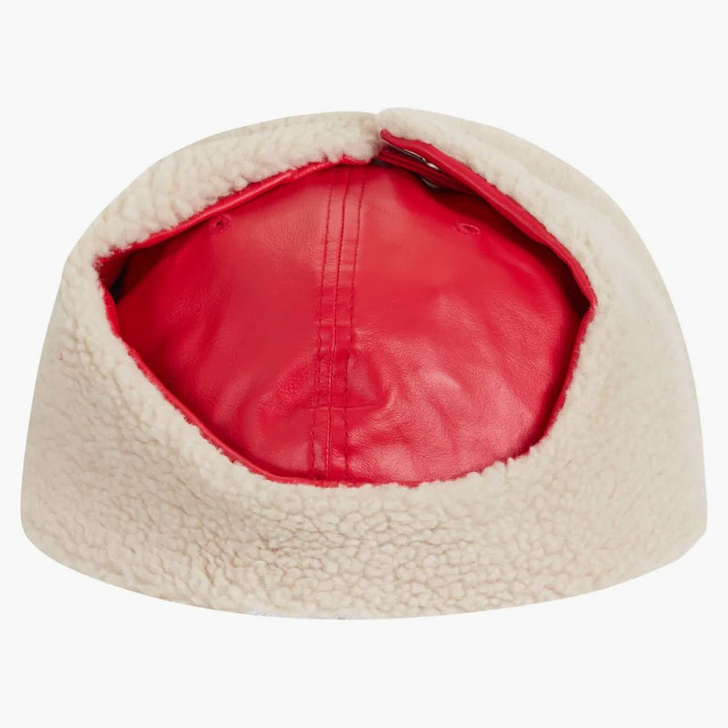 Supreme Leather Earflap Box Logo New Era Red
