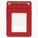 Nejvyšší držák ID kůže + peněženka červená