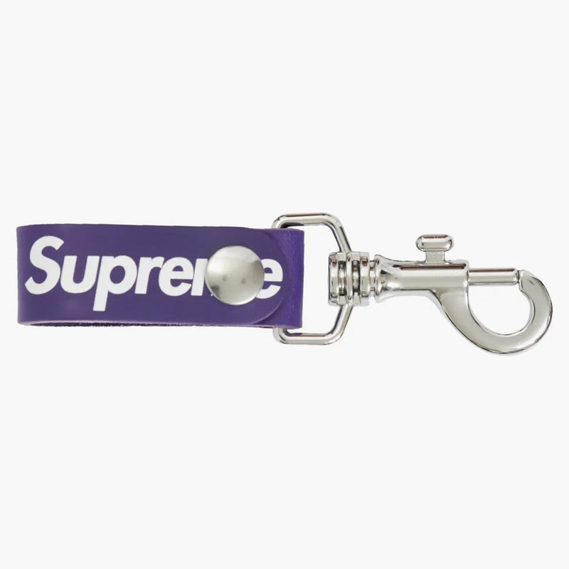 Supreme Leather Key Loop Purple