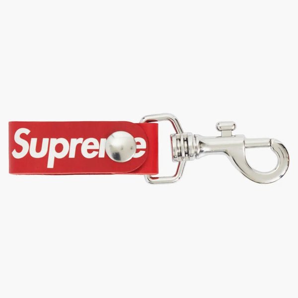 Supreme Leather Key Loop Red