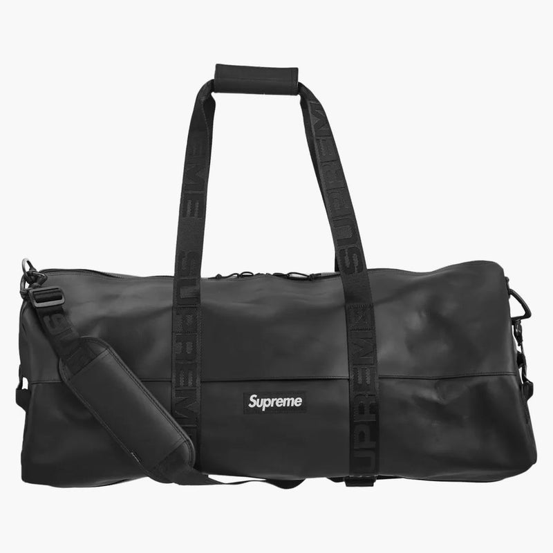 Supreme Leather Large Duffle Bag Black