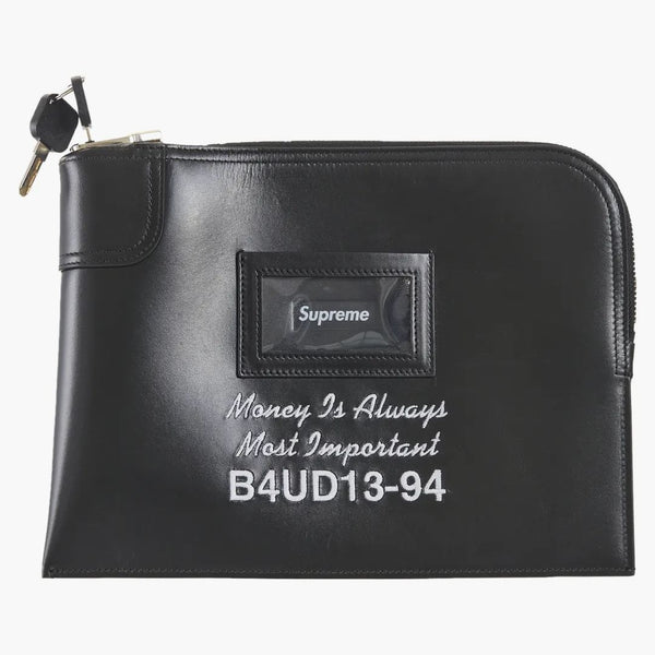 Supreme Leather Money Bag (fw25) Black