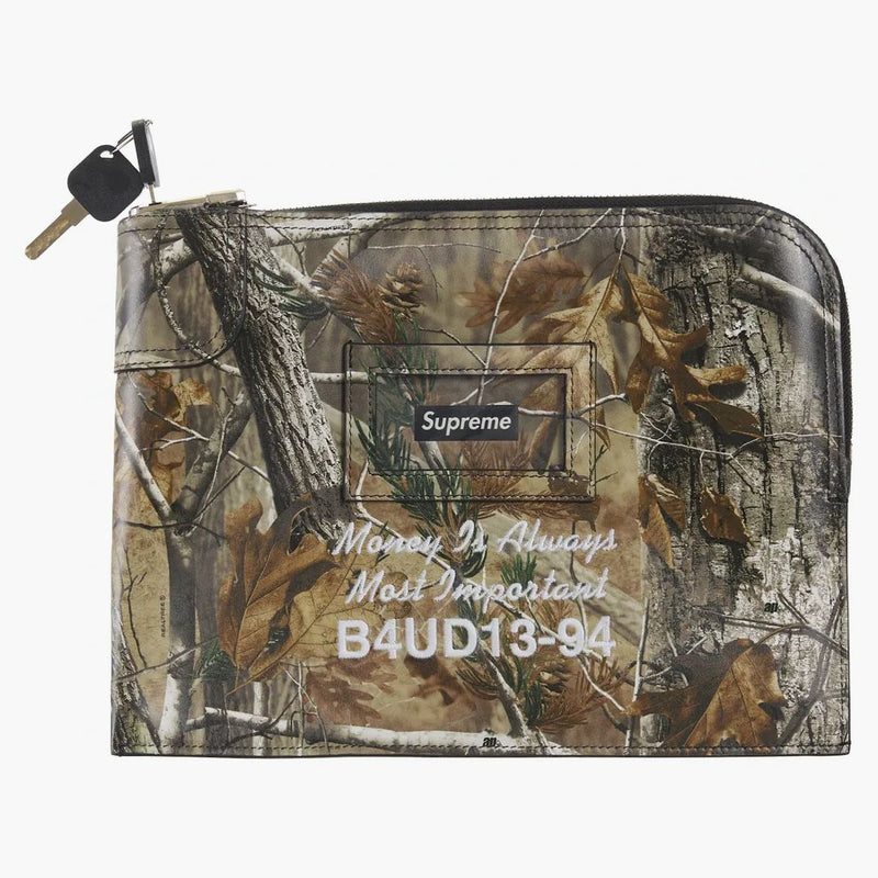 Supreme Leather Money Bag (fw25) Realtree Hardwoods Camo