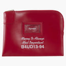 Supreme Leather Money Bag (fw25) Red