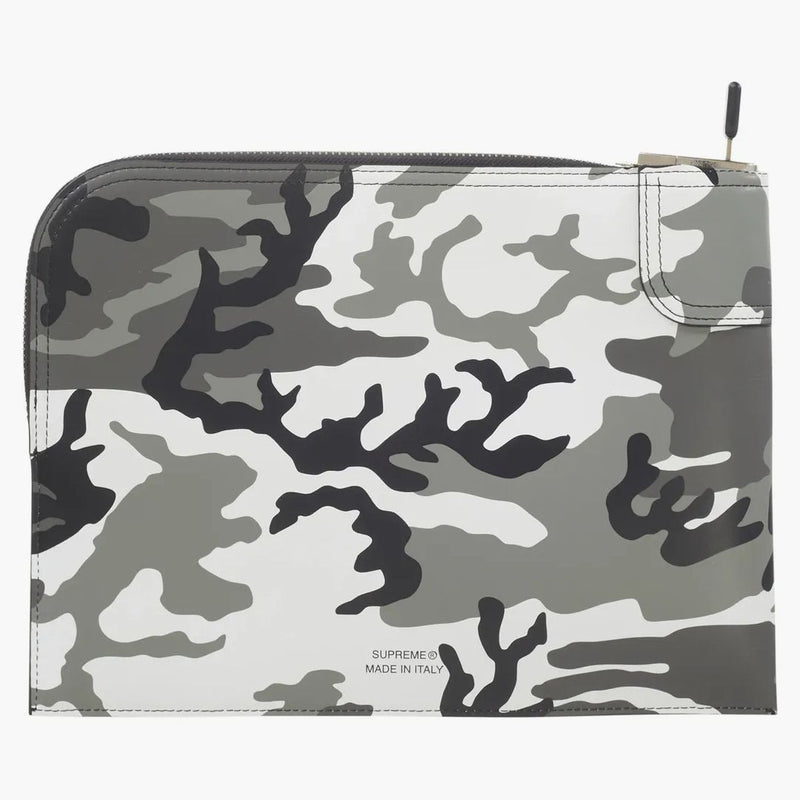 Supreme Leather Money Bag Snow Camo