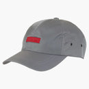 Supreme de cuero parche 6 panel gris