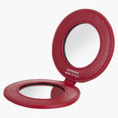 Nejvyšší kožená kapesní zrcadlo červená