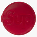 Nejvyšší kožená kapesní zrcadlo červená