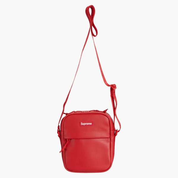 Supreme Leather Shoulder Bag Red