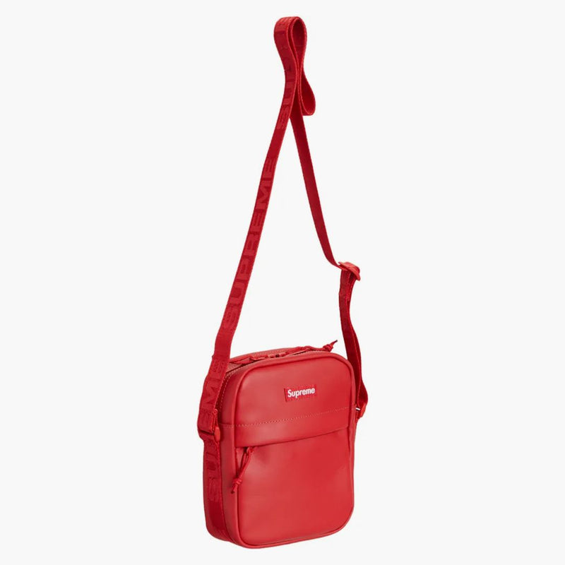 Supreme Leather Shoulder Bag Red