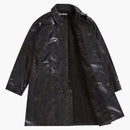 Supreme Leather Snake Trench Coat Black