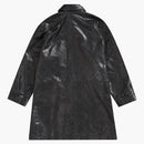Supreme Leather Snake Trench Coat Black