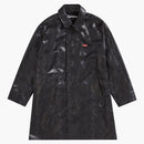 Supreme Leather Snake Trench Coat Black