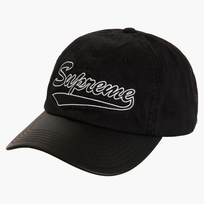 Supreme Leather Visir 6-panel svart