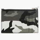 Nejvyšší kožená držák na zip karty Snow Camo
