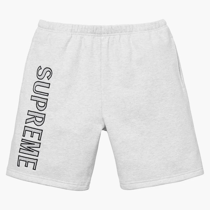 Supreme Leg Embroidery Sweatshort Ash Grey