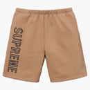 Supreme Leg Embroidery Sweatshort Light Brown