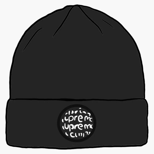 Supreme Lenticular Patch Beanie Black