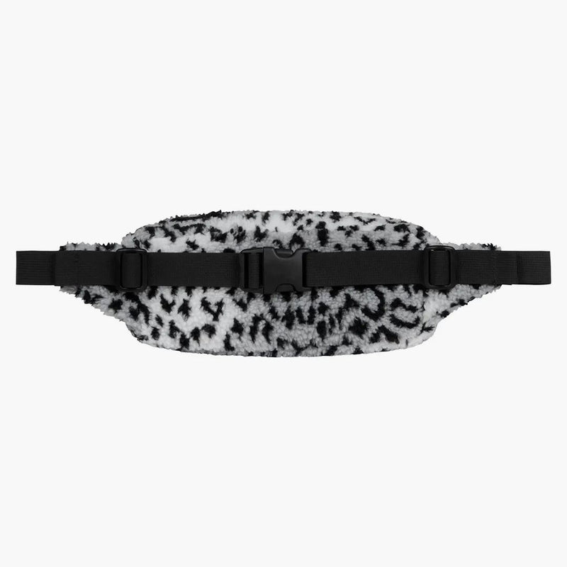 Supreme Leopard Fleece Waist Bag White